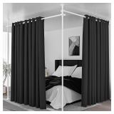 Room Divider, Tension Curtain Rod 4-10ft (H) 28-11