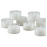 Stonebriar Unscented Tea Light Candles, Clear Cup,