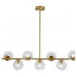 KCO Lighting Brass Kitchen Island Linear Chandelie