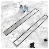 Shower Drain, 2 in 1 Linear Shower Drain 18 Inch(B