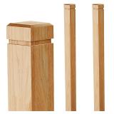 CroBlissful 2 Pcs Solid Red Oak Stair Newel Post w