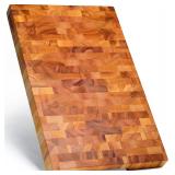Shumaru Mahogany End-Grain Butcher Block, 20 x 13