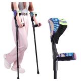 Forearm Crutches for Adults (1 Pair), Adjustable A