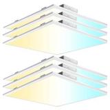 AIKVSXER 6 Pack 2x2 LED Flat Panel Light 40W 3000K