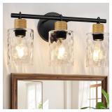 MOKATNG Bathroom Light Fixtures, 3-Light Coastal V