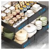 2Pack Pull Out Cabinet Organizer,Expandable Slide