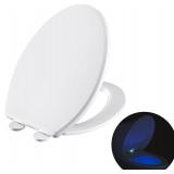 Elongated Toilet seat with Buit-in Night Light,Ova
