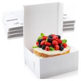 Ireer 50 Pack 12 x 12 x 5 Inch White Cake Boxes Wh
