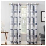 Valerie Blockade Geometric Blocks Navy 40 in. W x