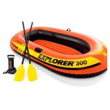 Intex Explorer 300, 3-Person Inflatable Boat Set w