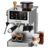 AIRMSEN Espresso Machines with Burr Grinder, 20 Ba