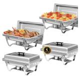 IMACONE 4 Pack Chafing Dish Buffet Set, 8QT Stainl