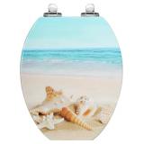 Angol Shiold Elongated Toilet Seat Molded Wood Toi