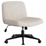 SUNLEI Cross Legged Office Chair with Wheels, Arml