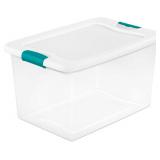 Sterilite 64 Qt Latching Storage Box, Stackable Bi