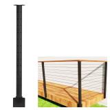 Cable Railing Corner Post Fascia Mount-Stainless S