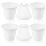 Teenyyou 6 Pcs Bell Shaped Glass Lamp Shade Replac