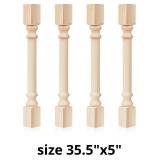 Threehoney 4 Pcs Farmhouse Table Legs, 35.5' x3.5'