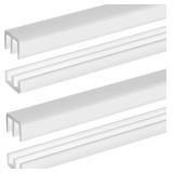 Landical 2 Sets Plastic Sliding Door Track Set for
