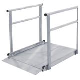 4' Wheelchair Ramp for Home Steps, 850 lb Capacity