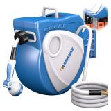 Larbanke 1/2 in   100 ft Garden Hose Reel,Wall-Mou