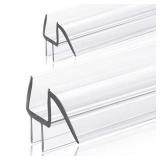 GEZMR 2-Pack Ultra Clear Shower Door Bottom Seal (