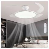 AHAWILL 48' Retractable Ceiling Fan,Full Spectrum