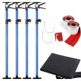 10 Foot Dust Barrier Poles, 4 Pack Dust Containmen