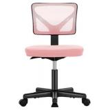 Sweetcrispy Small Desk Chair, Ergonomic Low-Back M