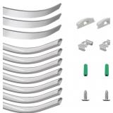 6-Pack 3.3FT/1M Bendable Silver LED Channel U Shap