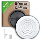 Fits 10 Inch Neck Air Duct | Steel Round Air Suppl