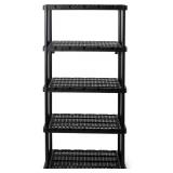 Gracious Living 5-Shelf Plastic Storage Shelves, H