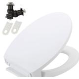 PureHaven Elongated Soft Close Toilet Seat, Compat