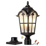 EDISHINE Dusk to Dawn Outdoor Post Light, 21.9' H