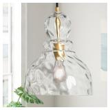 Hammered Glass Pendant Light Gold Pendant Lights K