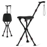 Walking Cane with Seat Holding 400 lbs   Heavy-Dut