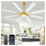 Large Ceiling Fans with Lights: Modern 72 Inch 8 B