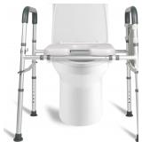 Raised Toilet Seat for Seniors 400Lbs 181Kg, Adjus