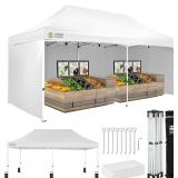 CROWN SHADES 10x20 Pop Up Canopy Tent, Thicken Fra
