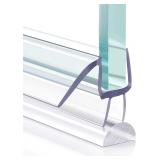 Shower Door Bottom Seal, 2 PCS 3/8' x 36' Clear Po