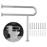 Toilet Grab Bar 31.3 Inch, YuanDe Wall to Floor Br