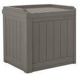 Suncast Outdoor Storage Box - 22 Gallon Stone Gray