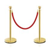 Gold Stanchions, Red Carpet Ropes and Poles, Stain