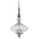 Polished Chrome Glass Pendant Light Modern Kitchen