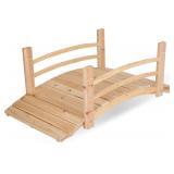 Shine Company Cedar Garden Bridge, 4-Feet, Natural
