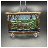 Vintage 1988 Great American Buckle Co Crocodile...