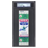 Reggie Jackson 1975 Signed World Series Ticket 10