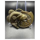 Vintage 1981 Bass Fishing Belt Buckle Great...