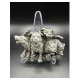 1996 GAP WOLF PACK DOGS SKULLS Pewter Belt...