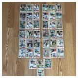 40 NY Jets Autograph Cards Lot 1980s Signed...